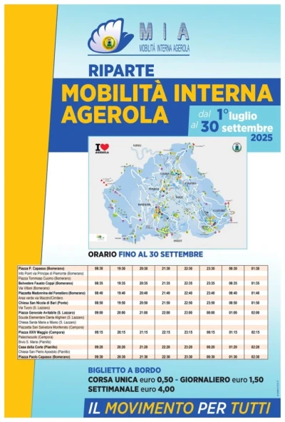 Servizio mobilità interna Agerola