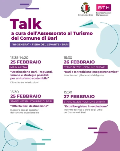 BTM 2026: Bari capitale del turismo dal 25 al 27 febbraio