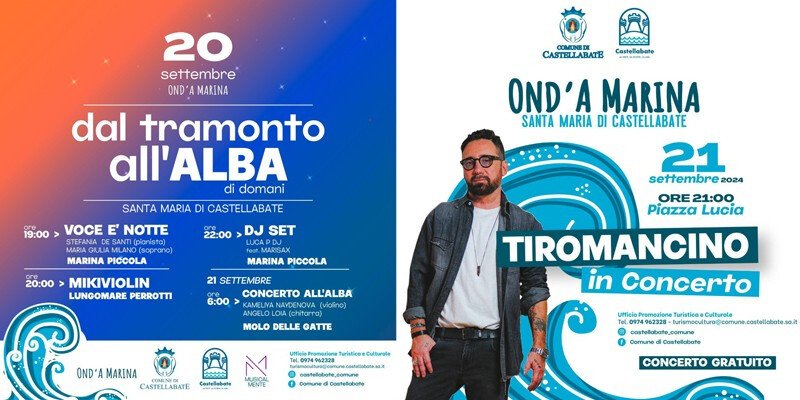 Eventi: Dal Tramonto all'Alba e Ond'a Marina