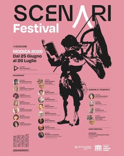 Scenari 2026: a Modica cinque weekend tra cultura, giornalismo, spettacolo e letteratura