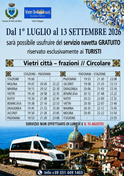SERVIZIO NAVETTA GRATUITO 